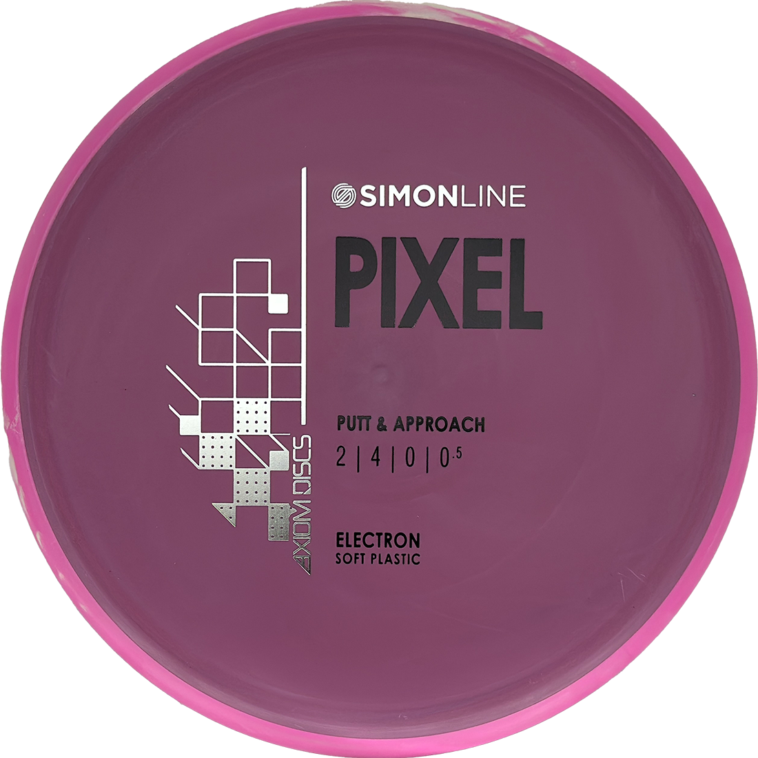 Axiom Pixel Axiom Pixel - Electron Soft / 173g - Maroon w/ Pink Rim (Black/Silver) - Skyline Disc Golf