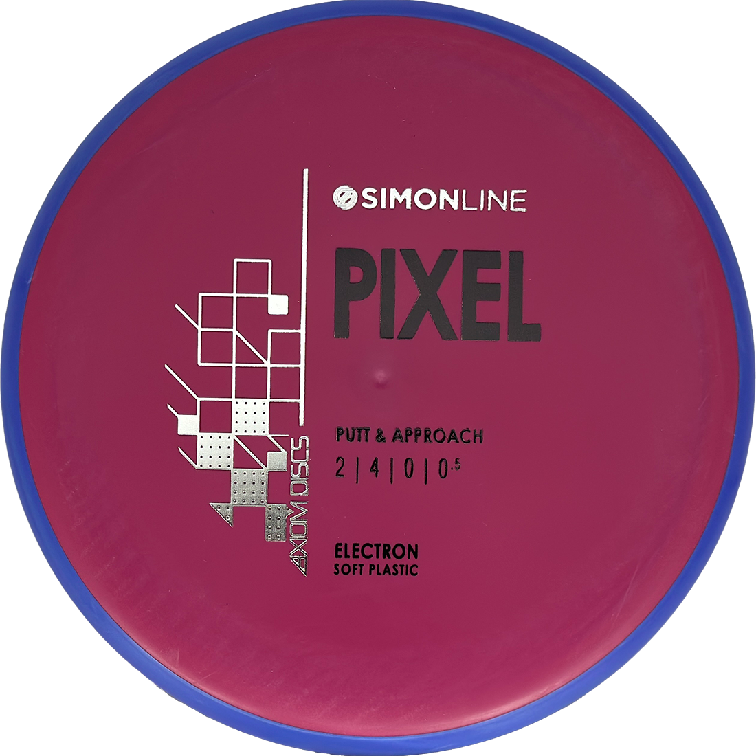 Axiom Pixel Axiom Pixel - Electron Soft / 167g - Deep Red w/ Blue Rim (Black/Silver) - Skyline Disc Golf