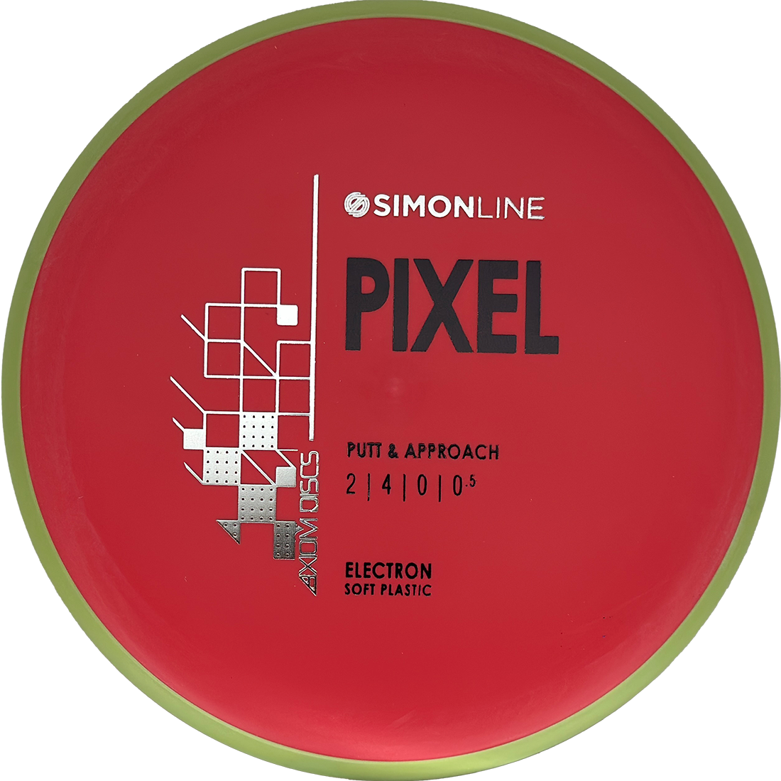 Axiom Pixel Axiom Pixel - Electron Soft / 168g - Red w/ Mustard Yellow Rim (Black/Silver) - Skyline Disc Golf