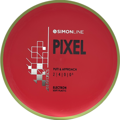 Axiom Pixel Axiom Pixel - Electron Soft / 168g - Red w/ Mustard Yellow Rim (Black/Silver) - Skyline Disc Golf