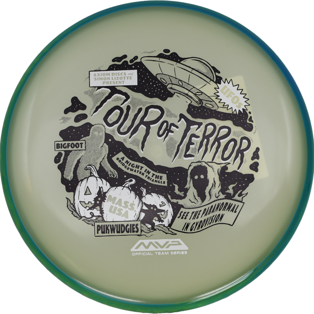 Axiom Pixel Axiom Pixel - Eclipse - Team Halloween Edition / 173g - Glow w/ Blue/Green Swirl Rim (Halloween Stamp) - Skyline Disc Golf