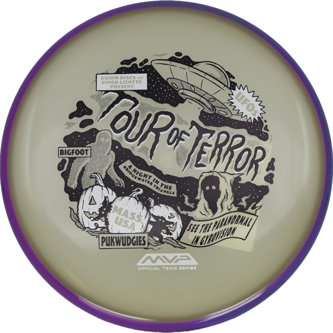 Axiom Pixel Axiom Pixel - Eclipse - Team Halloween Edition / 173g - Glow w/ Purple Rim (Halloween Stamp) - Skyline Disc Golf