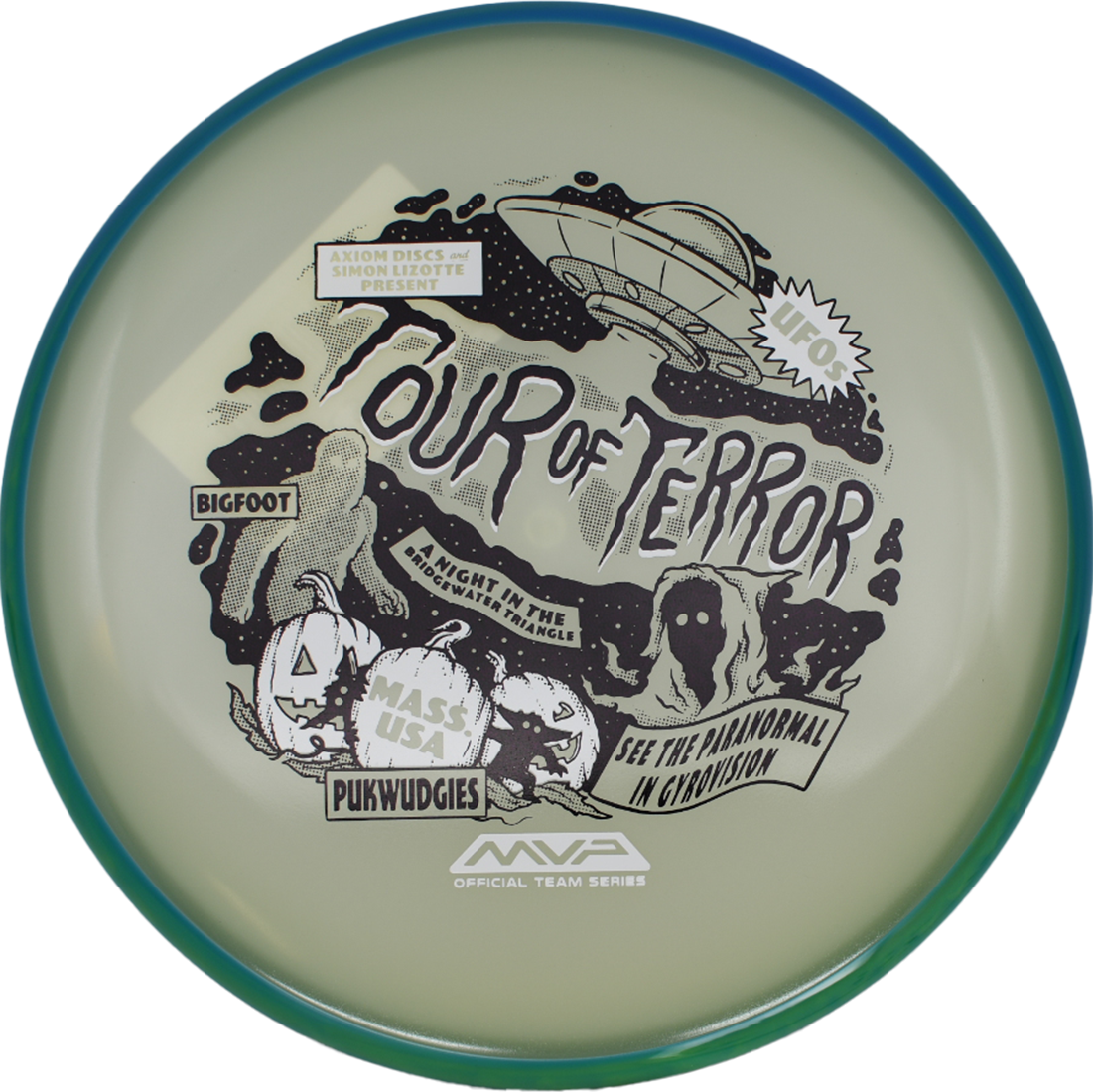 Axiom Pixel Axiom Pixel - Eclipse - Team Halloween Edition / 172g - Glow w/ Blue/Green Swirl Rim (Halloween Stamp) *1016* - Skyline Disc Golf