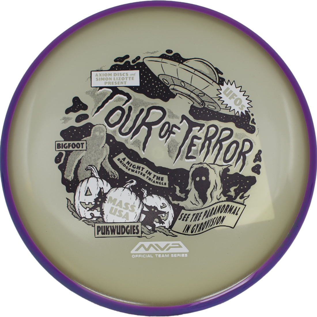 Axiom Pixel Axiom Pixel - Eclipse - Team Halloween Edition / 174g - Glow w/ Purple Rim (Halloween Stamp) *1020* - Skyline Disc Golf