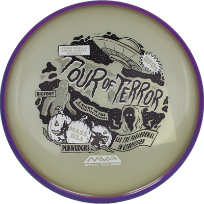 Axiom Pixel Axiom Pixel - Eclipse - Team Halloween Edition / 174g - Glow w/ Purple Rim (Halloween Stamp) *1020* - Skyline Disc Golf