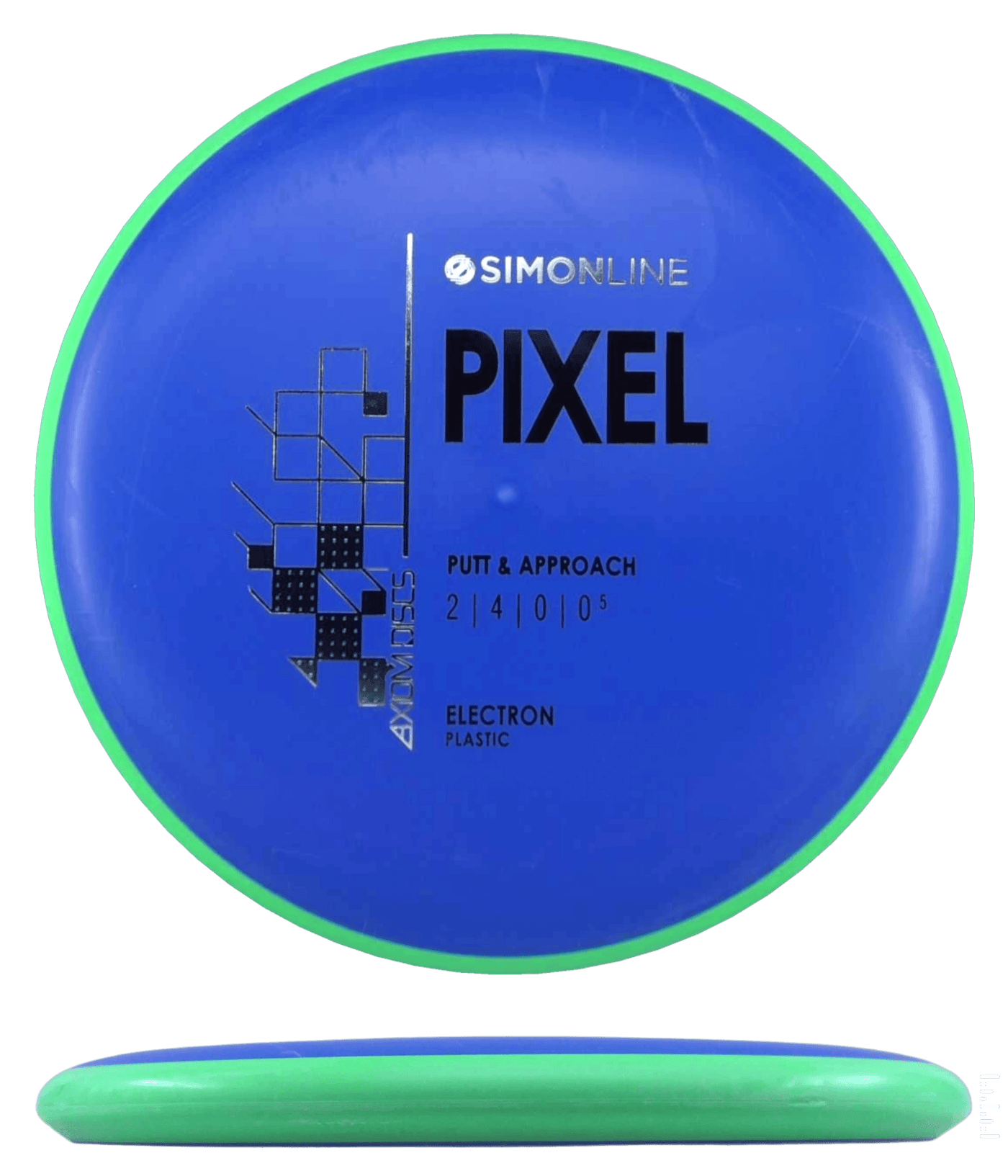 Axiom Pixel Axiom Pixel - Electron / 168g - Blue w/ Green Rim (Black/Silver) - Skyline Disc Golf