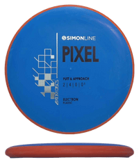 166g - Blue w/ Orange Rim (Black/Silver) Electron Axiom Pixel - Skyline Disc Golf