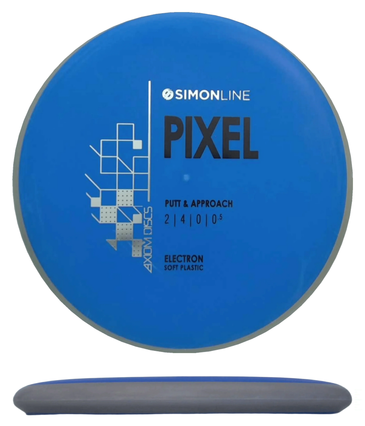 Axiom Pixel - Electron Soft / 174g - Blue w/ Gray Rim (Black/Silver) - Skyline Disc Golf