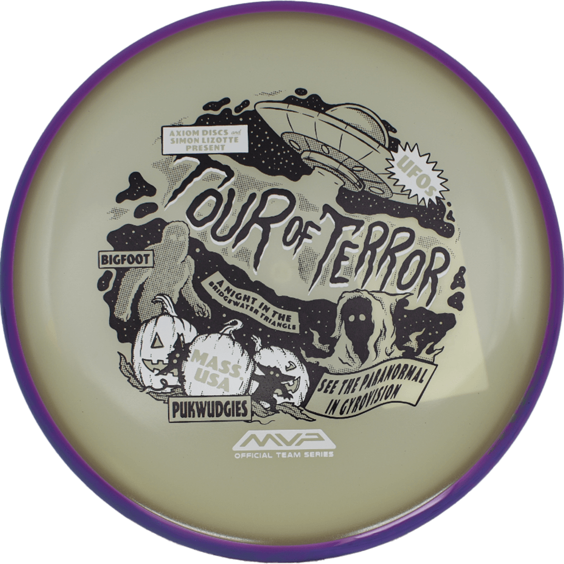 Axiom Pixel Axiom Pixel - Eclipse - Team Halloween Edition / 174g - Glow w/ Purple Rim (Halloween Stamp) *1020* - Skyline Disc Golf