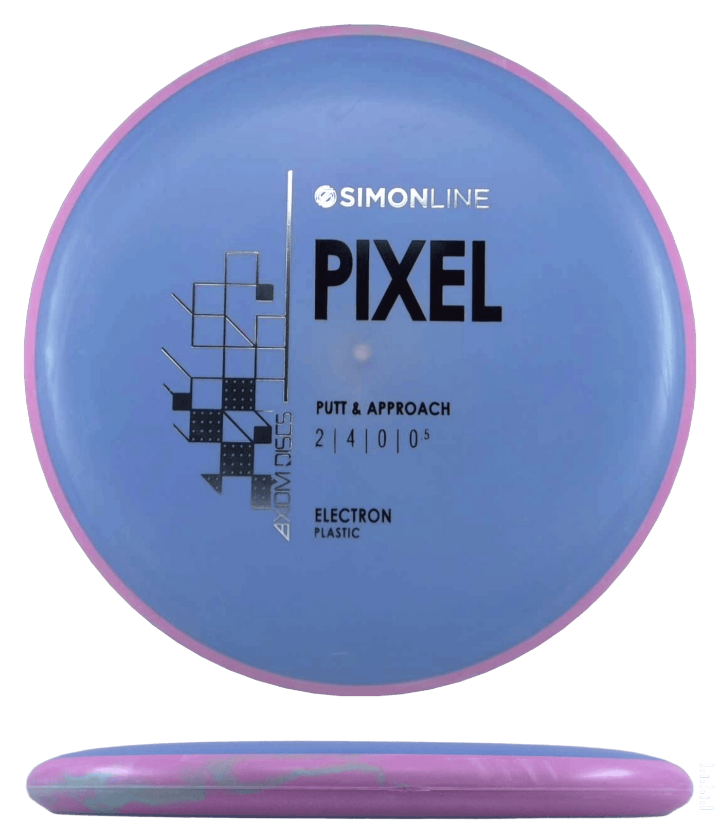 Axiom Pixel Axiom Pixel - Electron / 170g - Slate Blue w/ Slate Pink Rim (Black/Silver) - Skyline Disc Golf