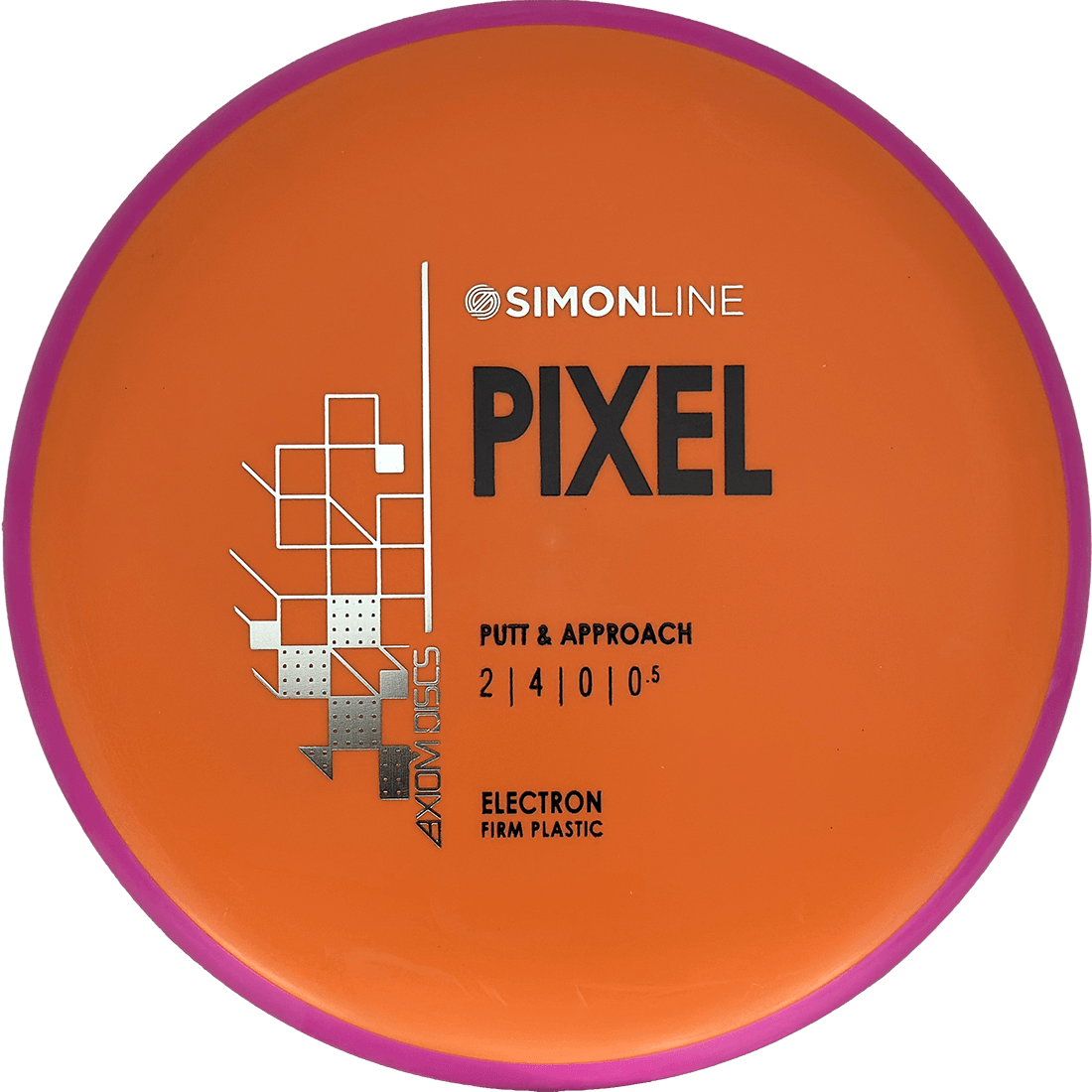 Axiom Pixel Axiom Pixel - Electron Firm / 166g - Orange w/ Magenta Rim (Black/Silver) - Skyline Disc Golf