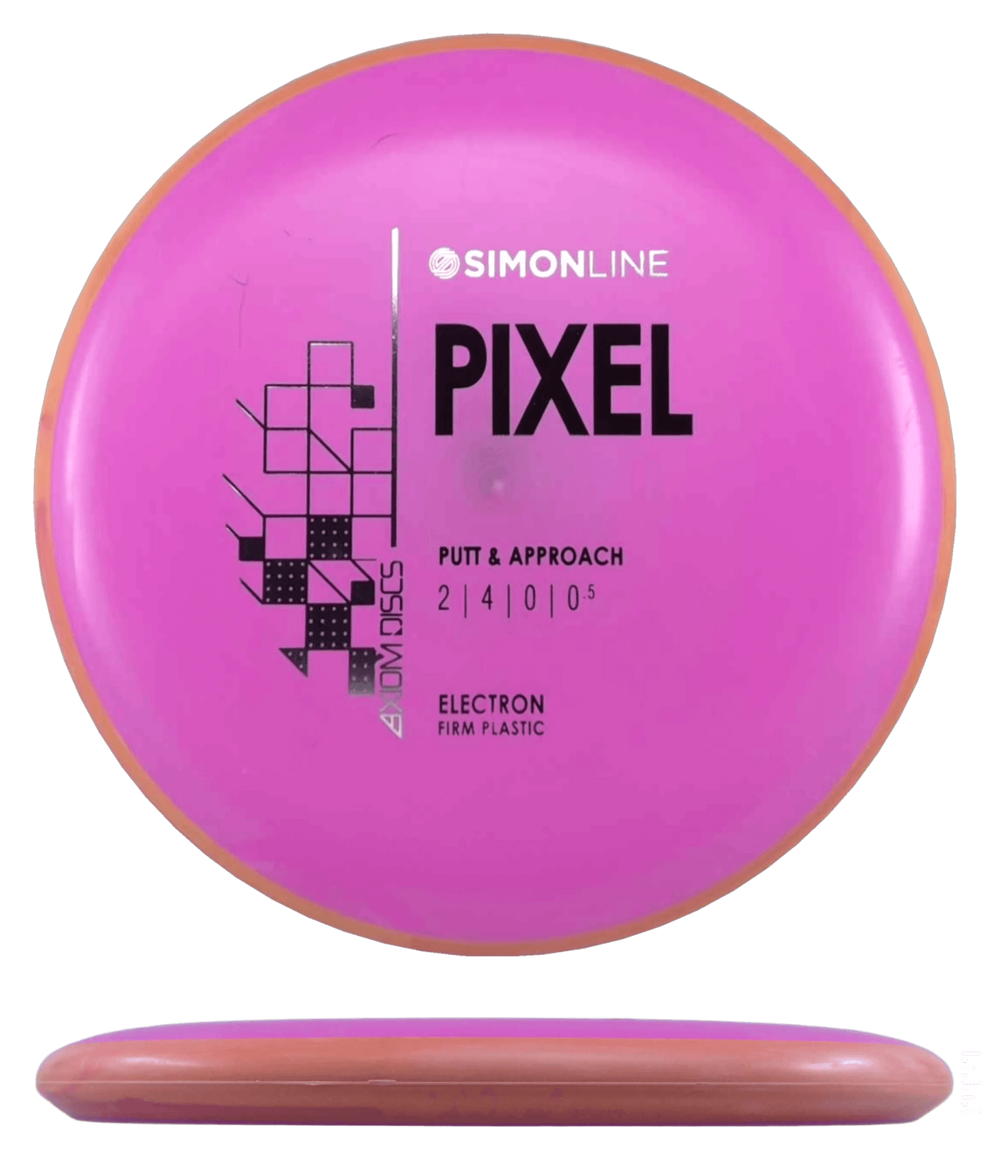 Axiom Pixel Axiom Pixel - Electron Firm / 169g - Pink w/ Orange Rim (Black/Silver) - Skyline Disc Golf