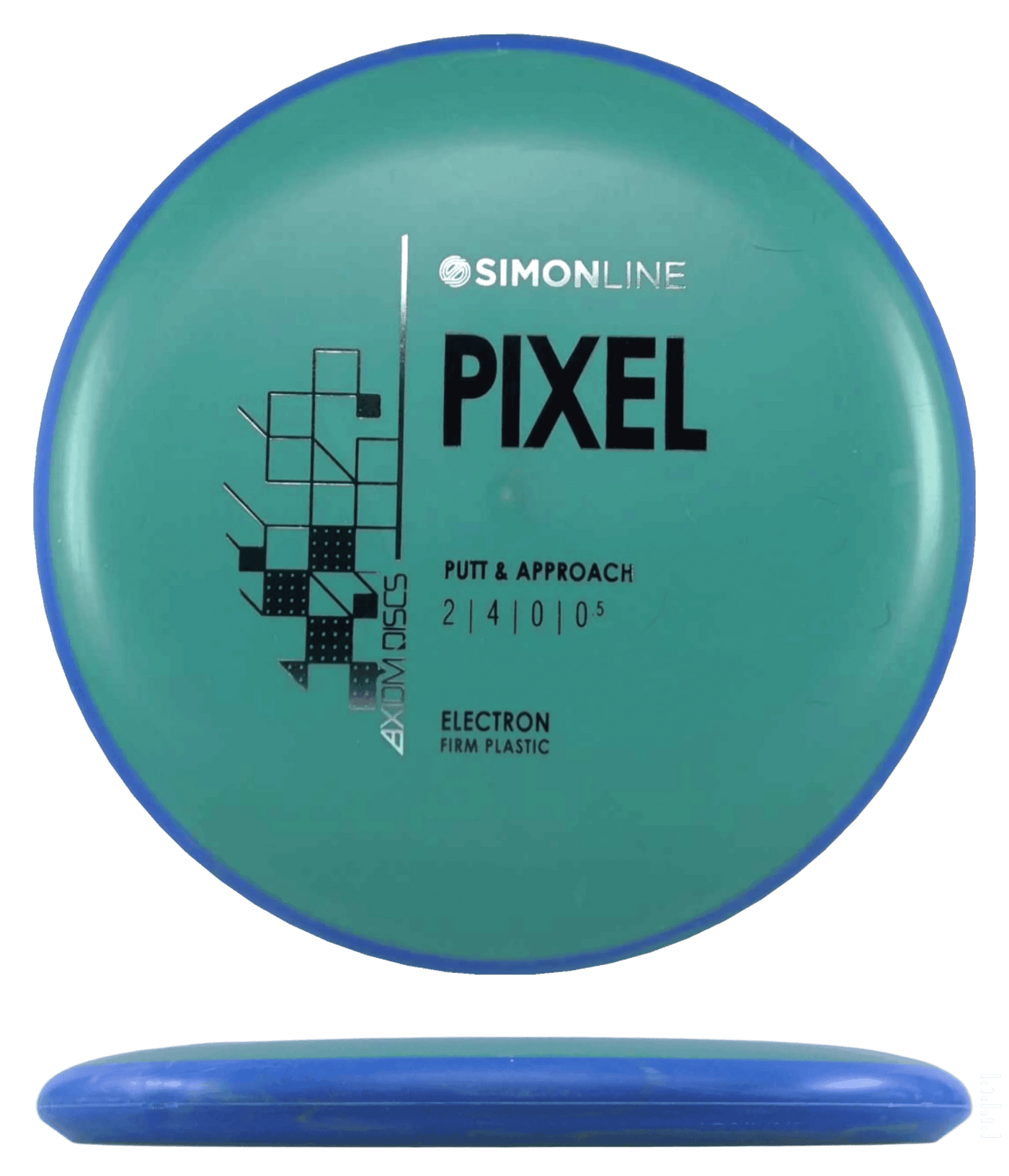 Axiom Pixel Axiom Pixel - Electron Firm / 170g - Blue Green w/ Blue Rim (Black/Silver) - Skyline Disc Golf