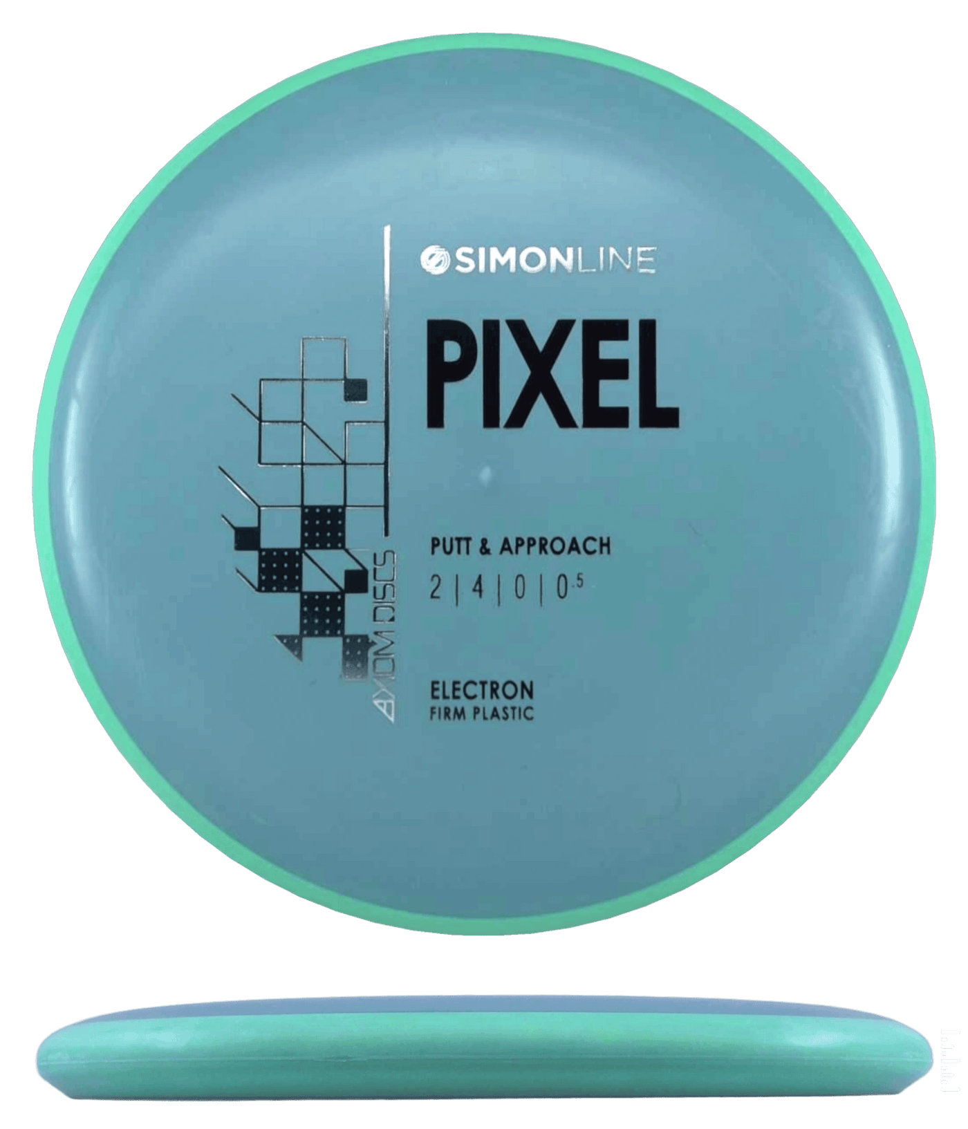 Axiom Pixel Axiom Pixel - Electron Firm / 171g - Blue Green w/ Green Rim (Black/Silver) - Skyline Disc Golf