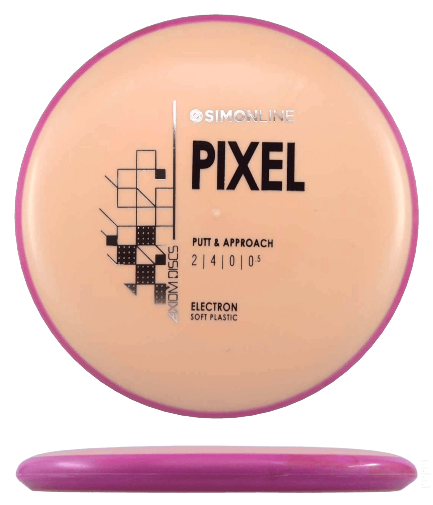 Axiom Pixel Axiom Pixel - Electron Soft / 165g - Orange Peach w/ Red Rim (Black/Silver) - Skyline Disc Golf