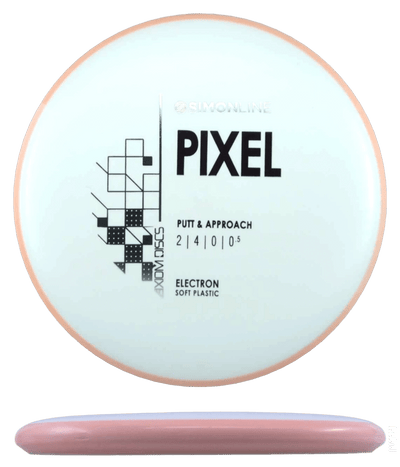 Axiom Pixel Axiom Pixel - Electron Soft / 166g - White w/ Blush Rim (Black/Silver) - Skyline Disc Golf