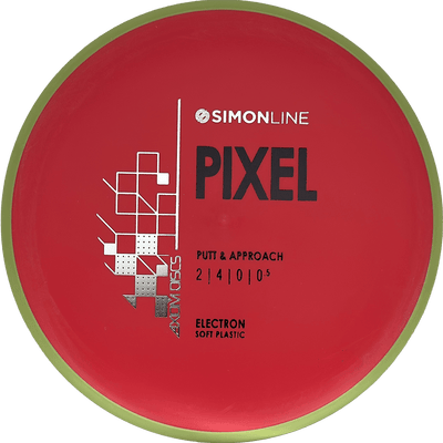 Axiom Pixel Axiom Pixel - Electron Soft / 168g - Red w/ Mustard Yellow Rim (Black/Silver) - Skyline Disc Golf