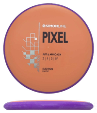 169g - Orange w/ Purple Rim (Black/Silver) Electron Axiom Pixel - Skyline Disc Golf