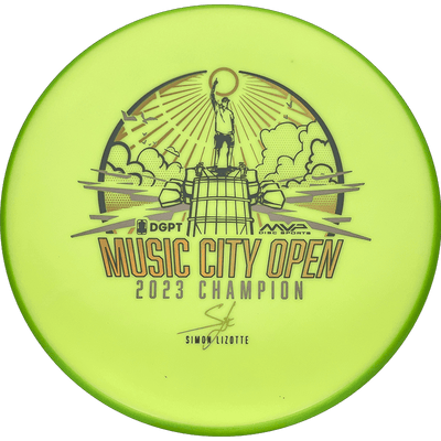 Axiom Proxy Axiom Proxy - Fission - Simon Lizotte Music City Open / 165g - Yellow w/ Lime Green Rim (Music City Open Stamp) - Skyline Disc Golf