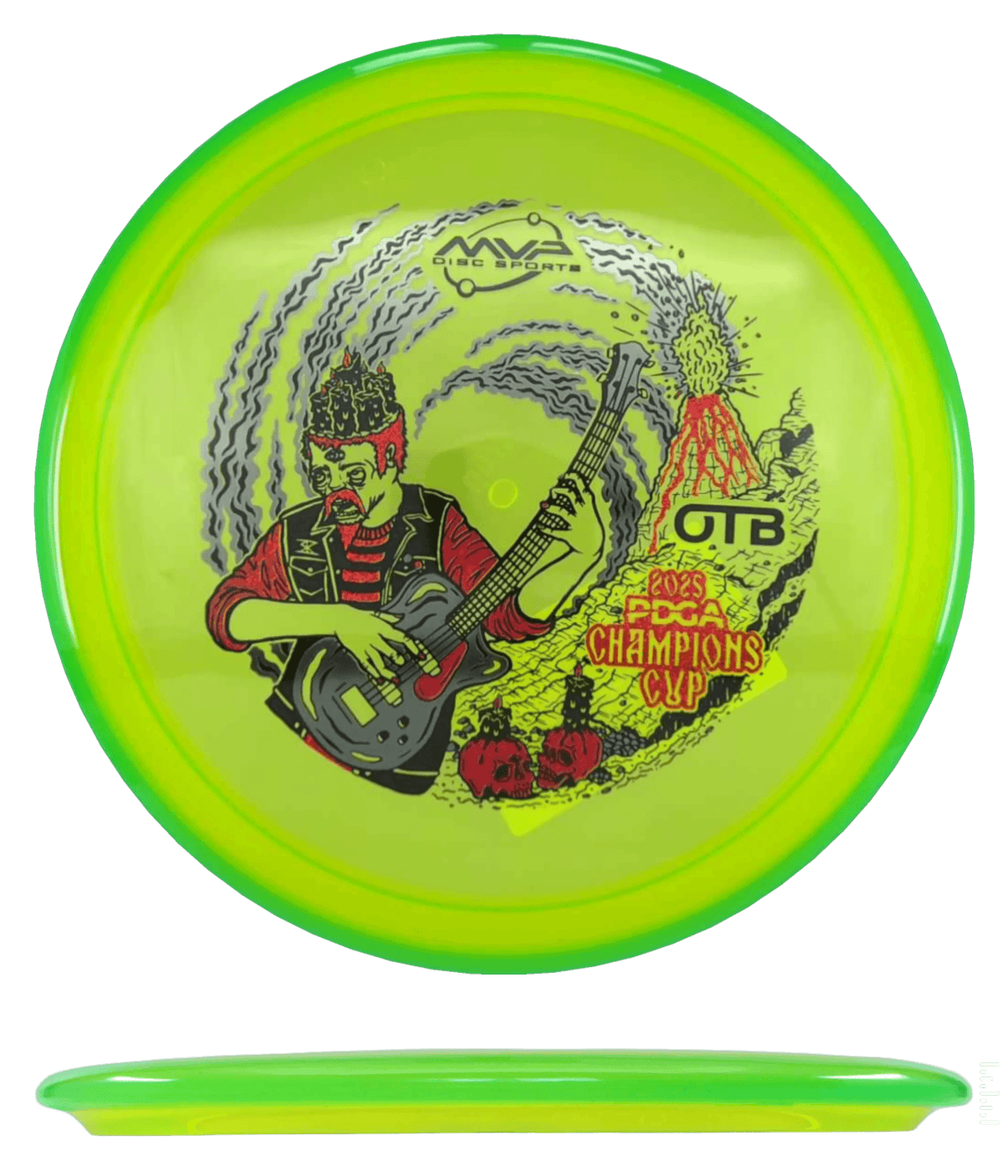 Axiom Pyro - Prism Neutron / 178g - Mint w/ Chartreuse Rim (Rainbow/Chrome) Skyline Disc Golf