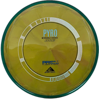 Axiom Pyro - Prism Plasma / 177g - Honey Mustard Burst w/ Forest Green Rim (Rainbow/Chrome) Skyline Disc Golf