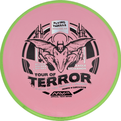 Axiom Pyro Axiom Pyro - Fission - Team Halloween Edition / 177g - Pink w/ Dirty Chartreuse Rim (Halloween Stamp) - Skyline Disc Golf