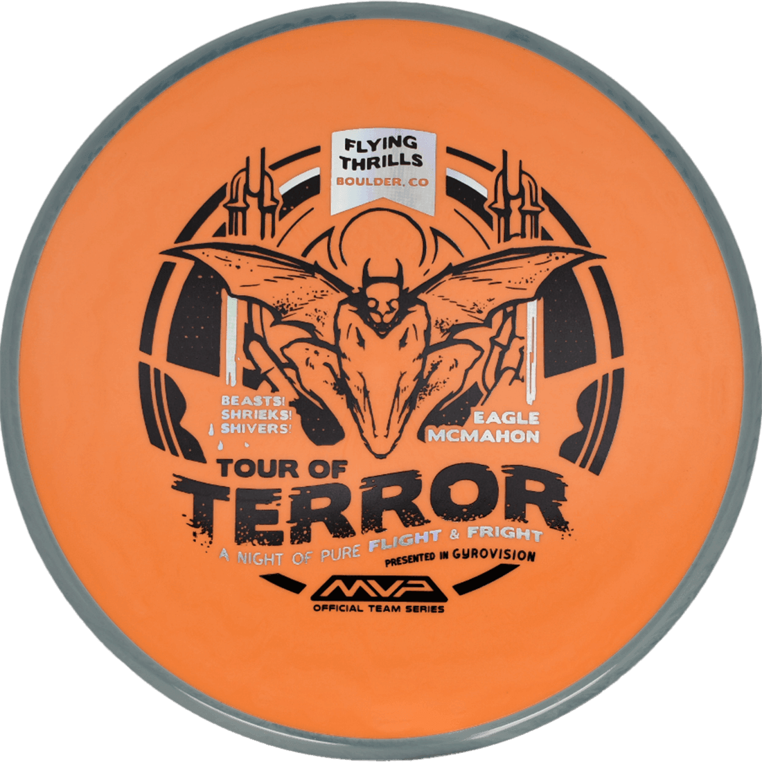 Axiom Pyro Axiom Pyro - Fission - Team Halloween Edition / 178g - Orange w/ Gray Rim (Halloween Stamp) - Skyline Disc Golf