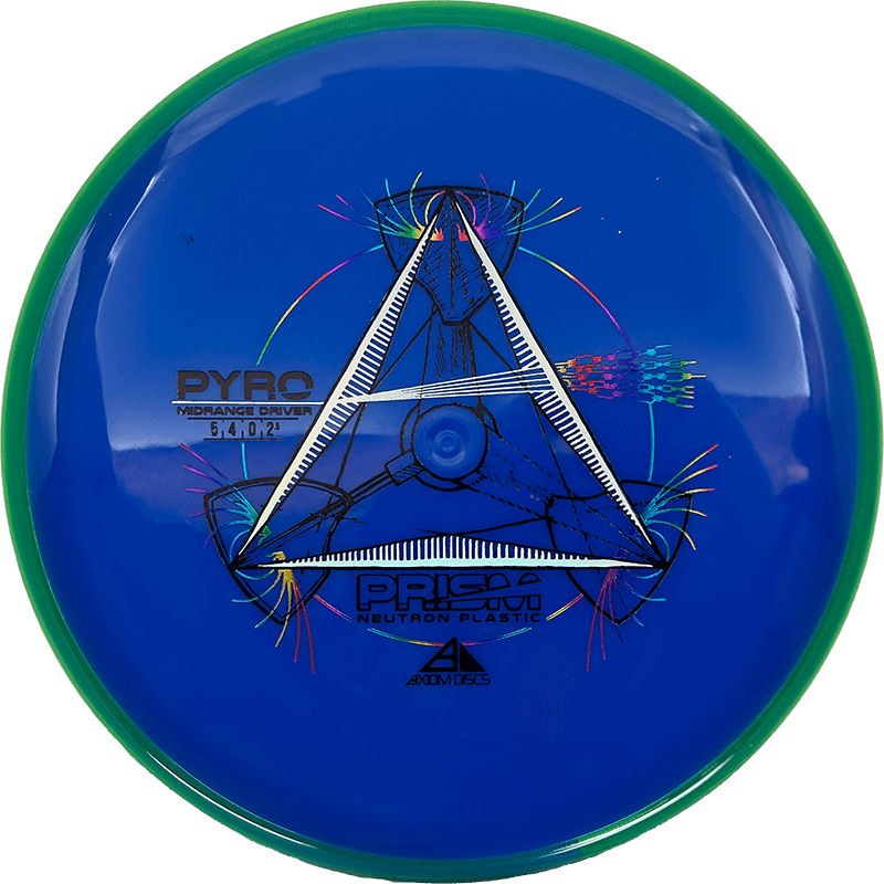 Axiom Pyro Axiom Pyro - Prism Neutron / 178g - Blue w/ Green Rim (Rainbow/Chrome) - Skyline Disc Golf