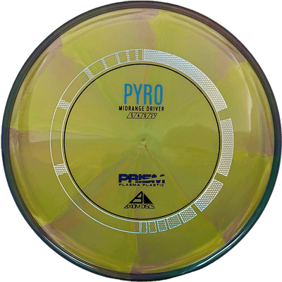 Axiom Pyro Axiom Pyro - Prism Plasma / 177g - Honey Mustard Burst w/ Forest Green Rim (Rainbow/Chrome) - Skyline Disc Golf