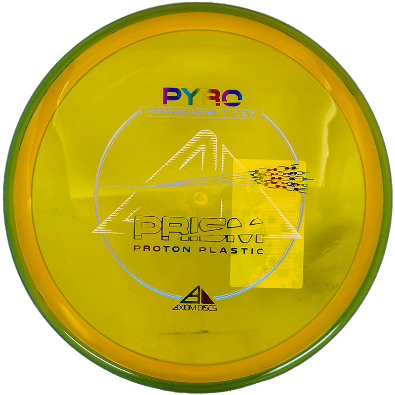 Axiom Pyro Axiom Pyro - Prism Proton / 178g - Yellow w/ Lime Rim (Rainbow/Chrome) - Skyline Disc Golf