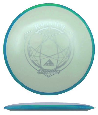 Axiom Rhythm Axiom Rhythm - Fission / 148g - Off-White w/ Blue/Green Marble Rim (Gray) - Skyline Disc Golf