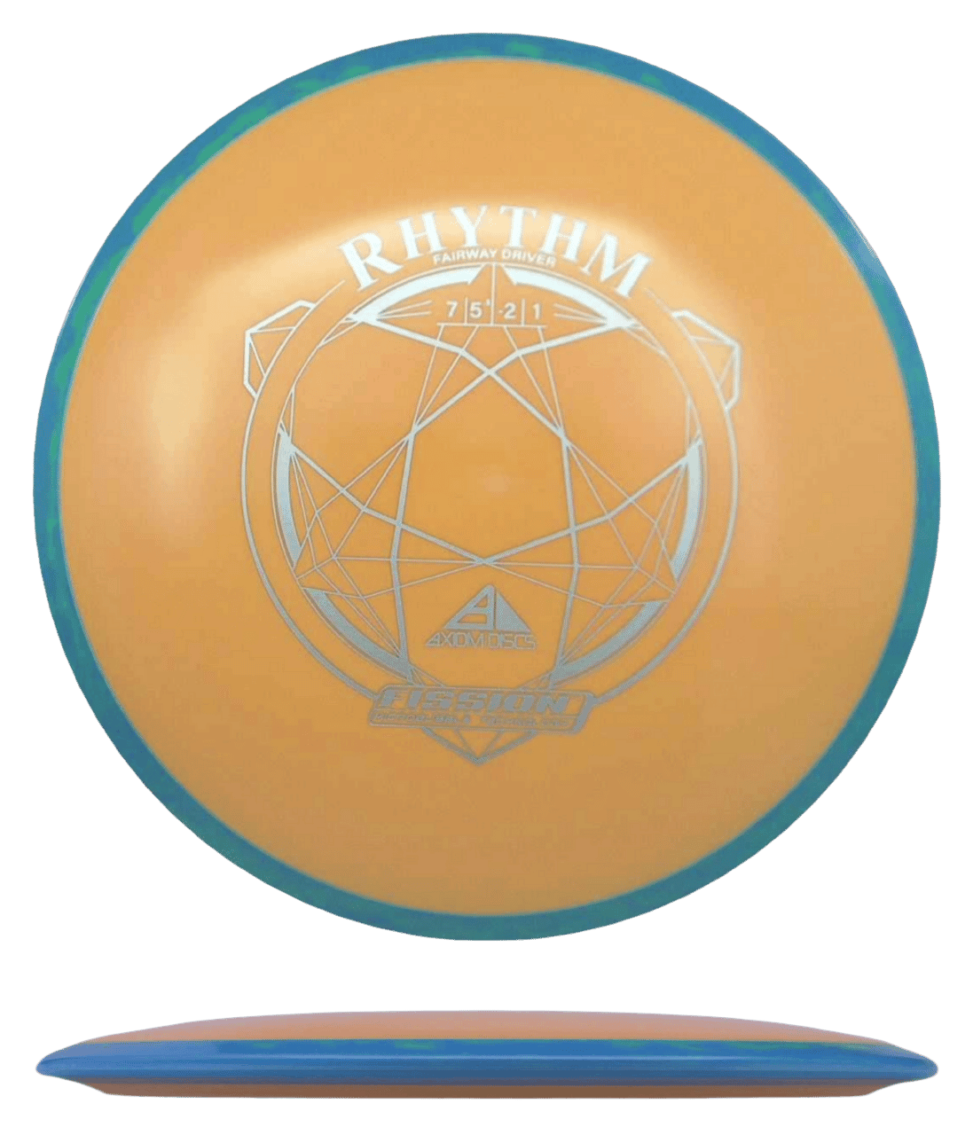 Axiom Rhythm - Fission / 167g - Orange-ish w/ Blue-ish Rim (Gray)