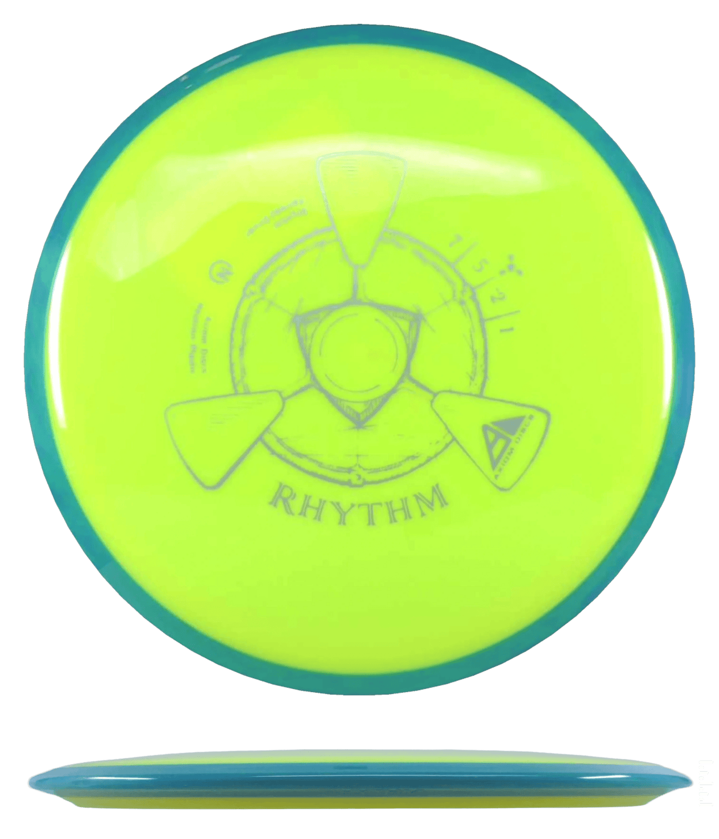 Axiom Rhythm Axiom Rhythm - Neutron / 163g - Yellow w/ Teal Rim (Silver) - Skyline Disc Golf