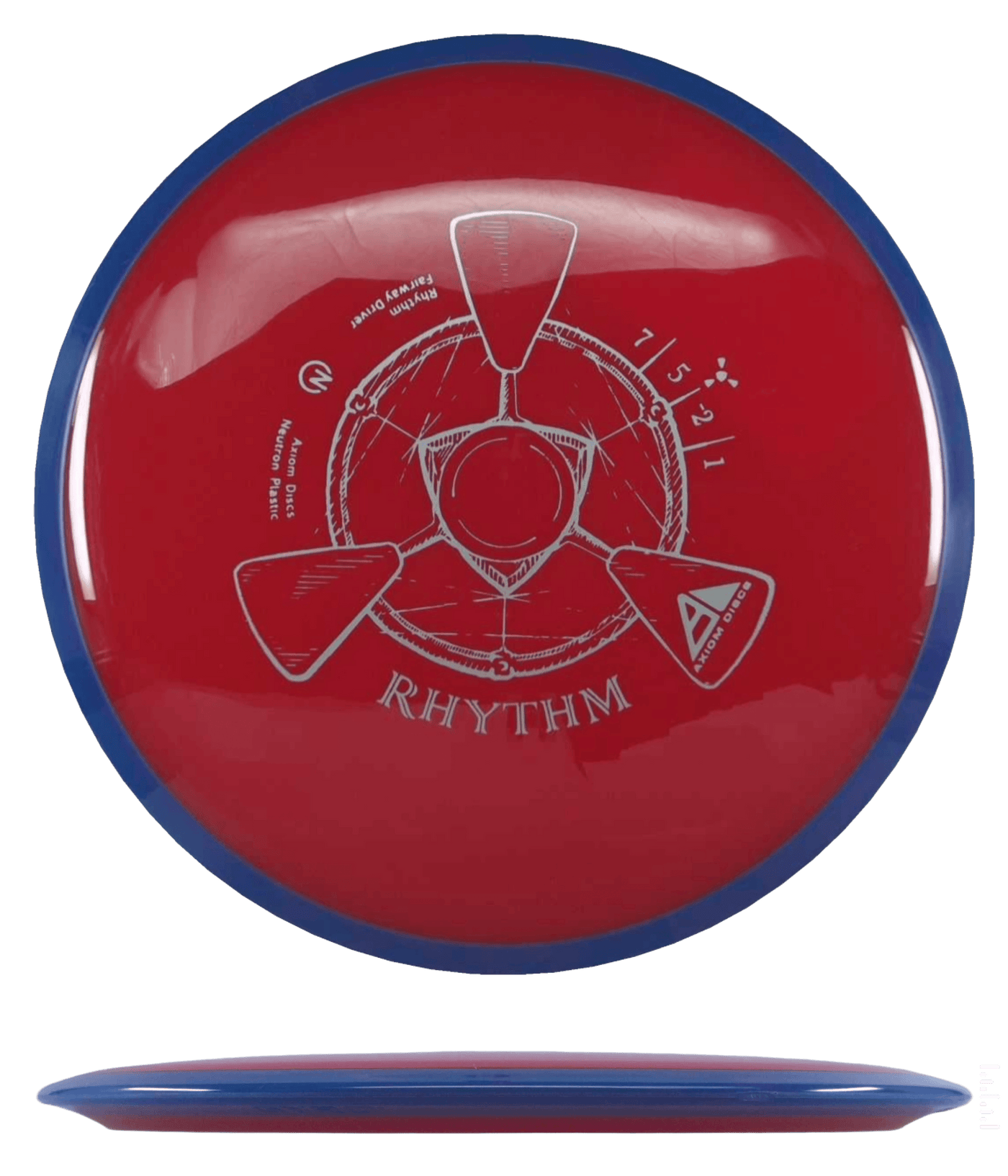 Axiom Rhythm Axiom Rhythm - Neutron / 174g - Red w/ Blue Rim (Silver) - Skyline Disc Golf