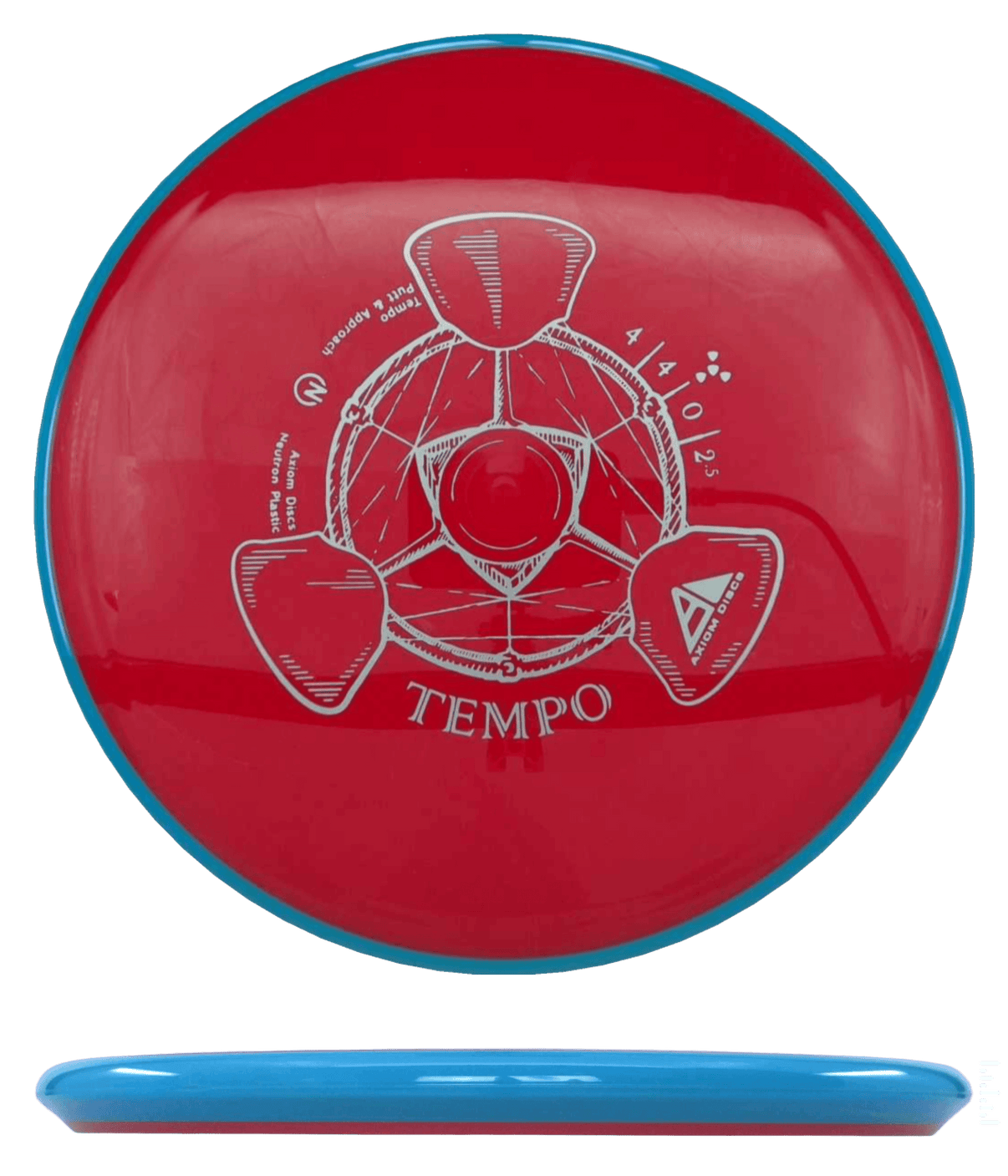 Axiom Tempo - Neutron / 166g - Red w/ Blue Rim (Silver) *059* Skyline Disc Golf