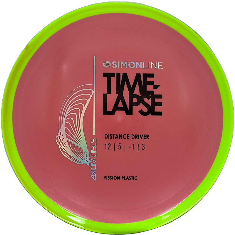 Axiom Time-Lapse Axiom Time-Lapse - Fission / 158g - Red-ish w/ Hot Yellow Marble Rim (Chrome) - Skyline Disc Golf