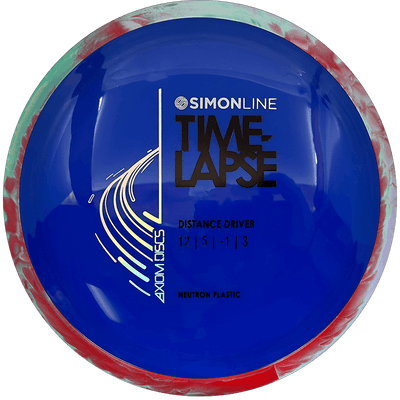 Axiom Time-Lapse Axiom Time-Lapse - Neutron / 175g - Blue w/ Mauve/Mint/Gray Marble Rim (Chrome) - Skyline Disc Golf