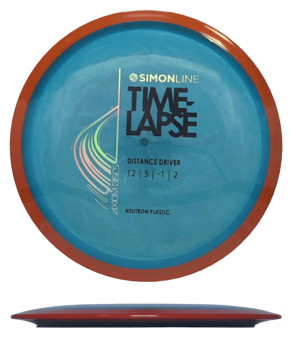 169g - Light Yellow w/ Blue Rim (Chrome) Neutron Axiom Time - Lapse - Skyline Disc Golf