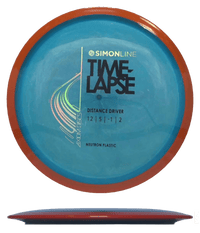 169g - Light Yellow w/ Blue Rim (Chrome) Neutron Axiom Time - Lapse - Skyline Disc Golf
