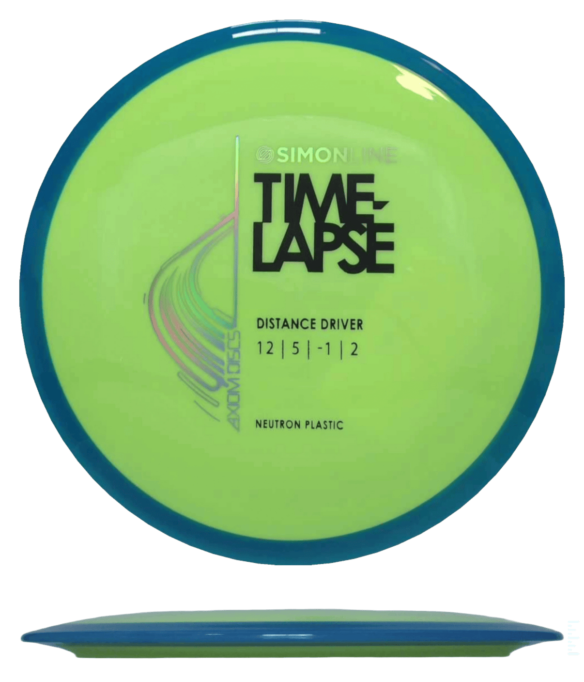 175g - Blue Swirl w/ Orange Rim (Chrome) Neutron Axiom Time - Lapse - Skyline Disc Golf