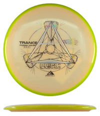 172g - Peach w/ Yellow Rim (Chrome) Prism Neutron Axiom Trance - Skyline Disc Golf