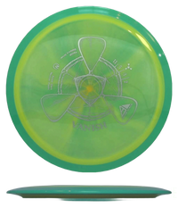 Axiom Vanish - Neutron / 169g - Yellow/Green Swirl w/ Mint Rim (Silver) Skyline Disc Golf
