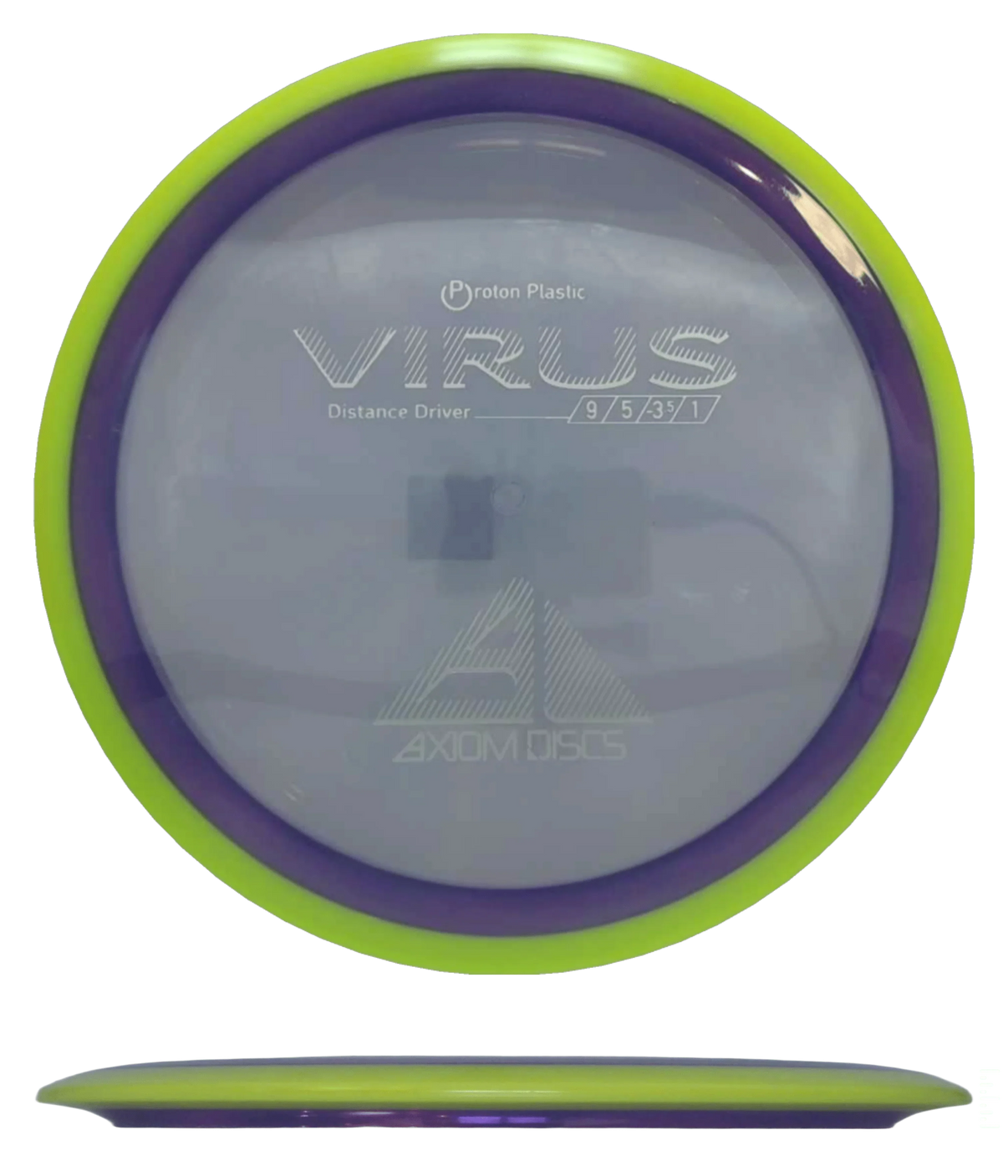 Axiom Virus - Proton / 159g - Violet w/ Chartreuse Rim (Silver) Skyline Disc Golf