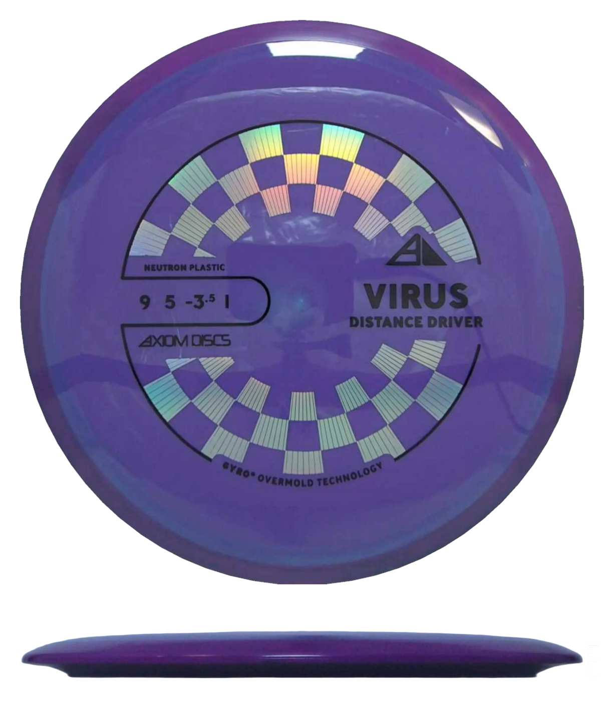 Axiom Virus - Neutron / 159g - Purple w/ Purple Rim (Black/Chrome) - Skyline Disc Golf