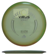 Axiom Virus - Eclipse / 168g - Glow w/ Lime Marble Rim (Black/Chrome) - Skyline Disc Golf