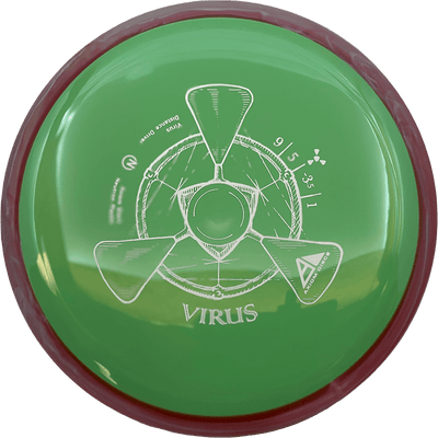 Axiom Virus Axiom Virus - Neutron / 156g - Green w/ Crimson Marble Rim (Gray) - Skyline Disc Golf