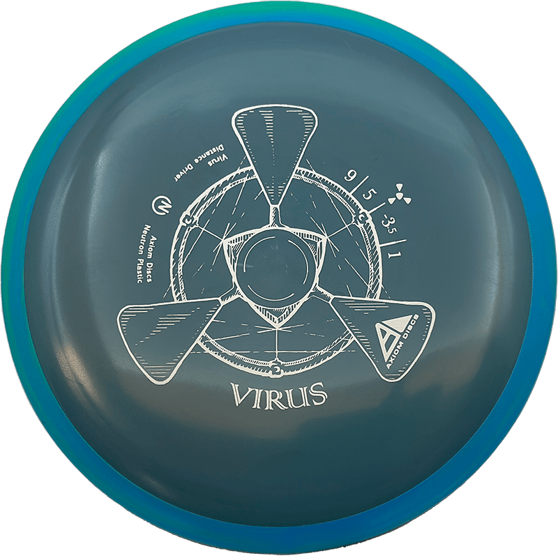 Axiom Virus Axiom Virus - Neutron / 159g - Blue-ish Gray w/ Sky Blue Rim (Gray) - Skyline Disc Golf