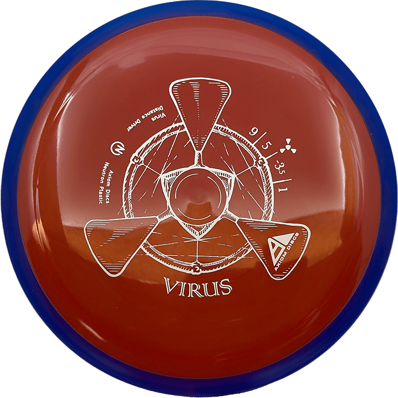 Axiom Virus Axiom Virus - Neutron / 160g - Red Orange w/ Blue Rim (Gray) - Skyline Disc Golf