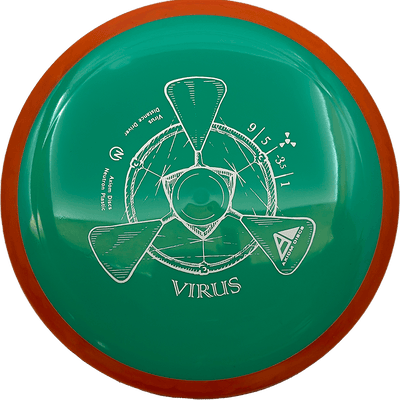 Axiom Virus Axiom Virus - Neutron / 166g - Green w/ Orange Rim (Gray) - Skyline Disc Golf