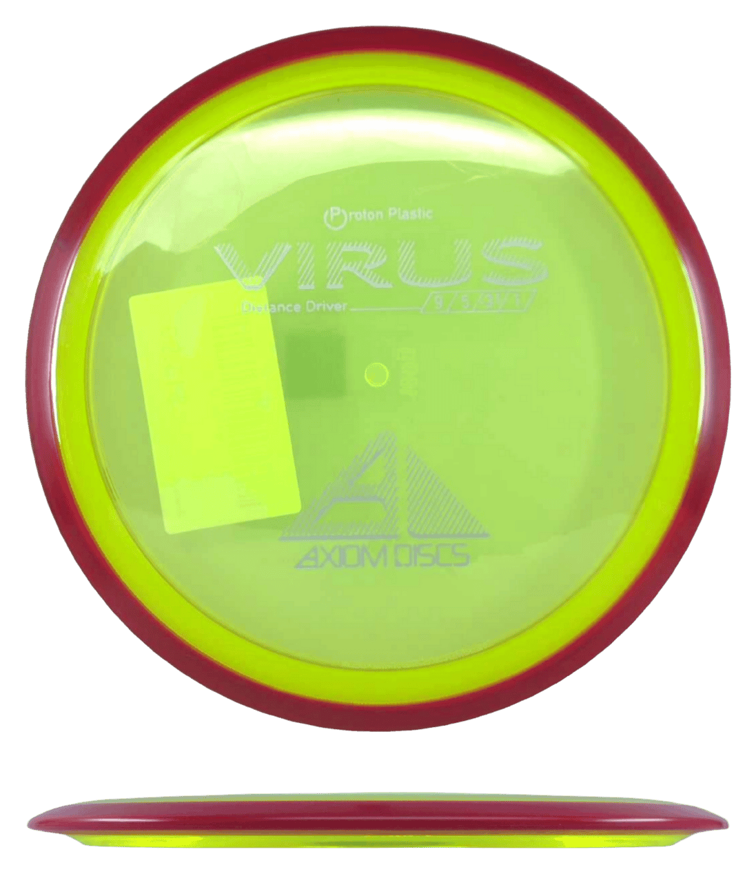 Axiom Virus Axiom Virus - Proton / 160g - Yellow w/ Red Rim (Gray) - Skyline Disc Golf